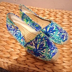 Lilly Pulitzer Lia Espadrille Clolrful Summer Vacation NWOT 8